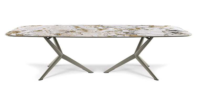 Atlantis Keramik Dining Table with Rounded Top 118"