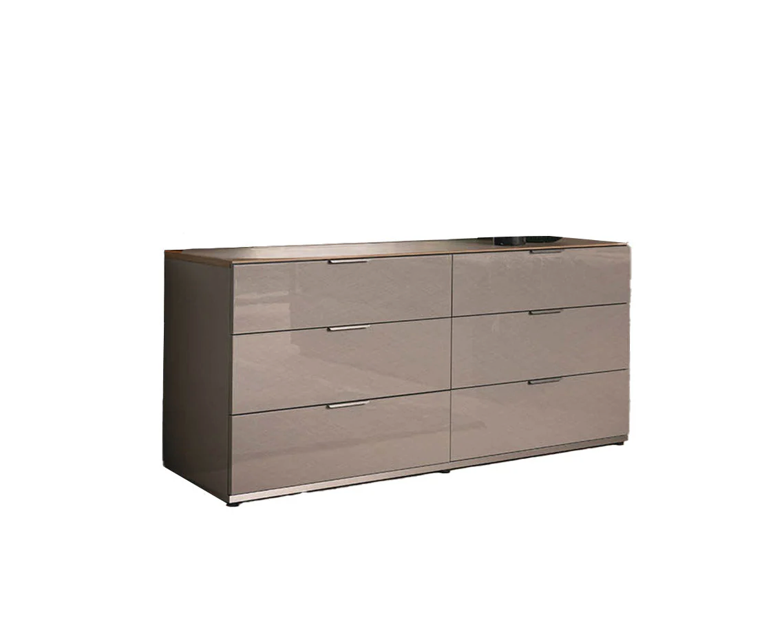 ALF Fifth Avenue 6-Drawer Dresser – Modern Italian Storage in Termocotto Oak Finish