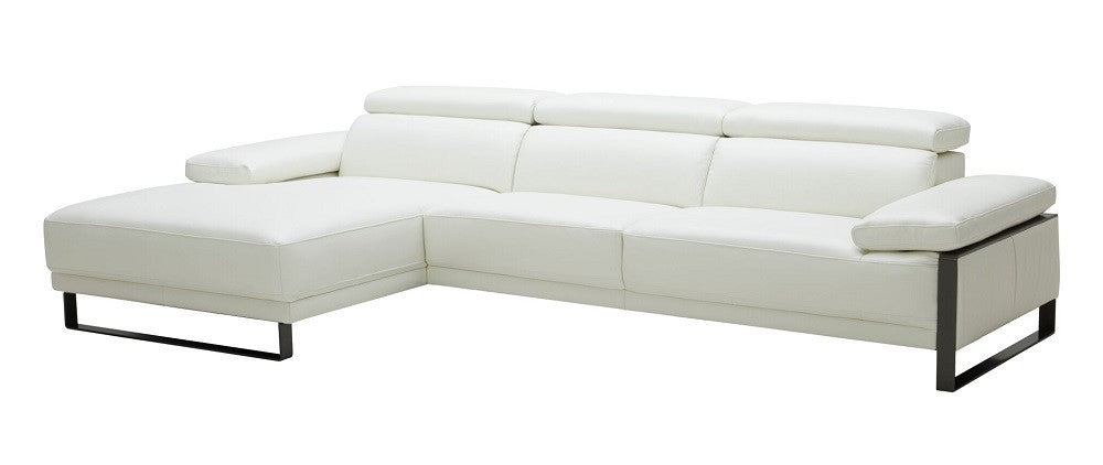 Fleurier Leather Sectional in White