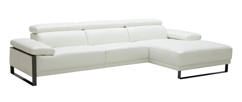 Fleurier Leather Sectional in White