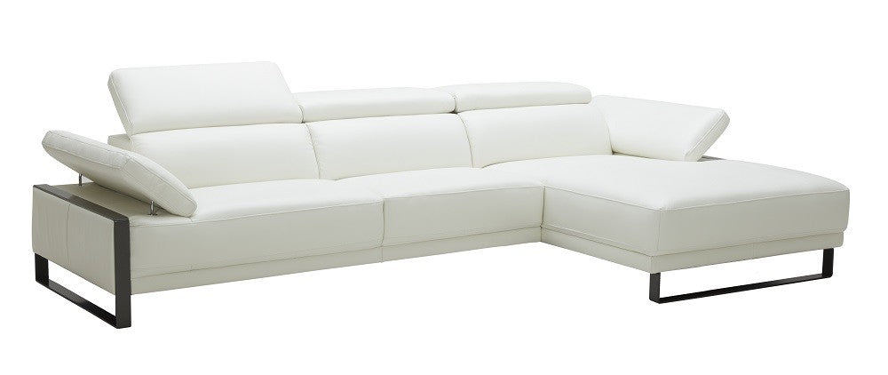 Fleurier Leather Sectional in White