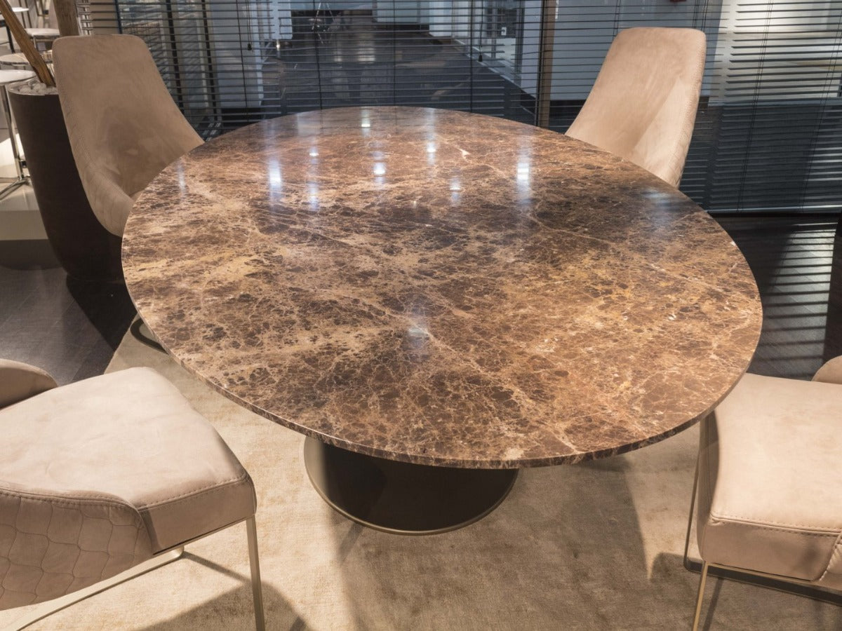 Stone International Flute Oval Dining Table
