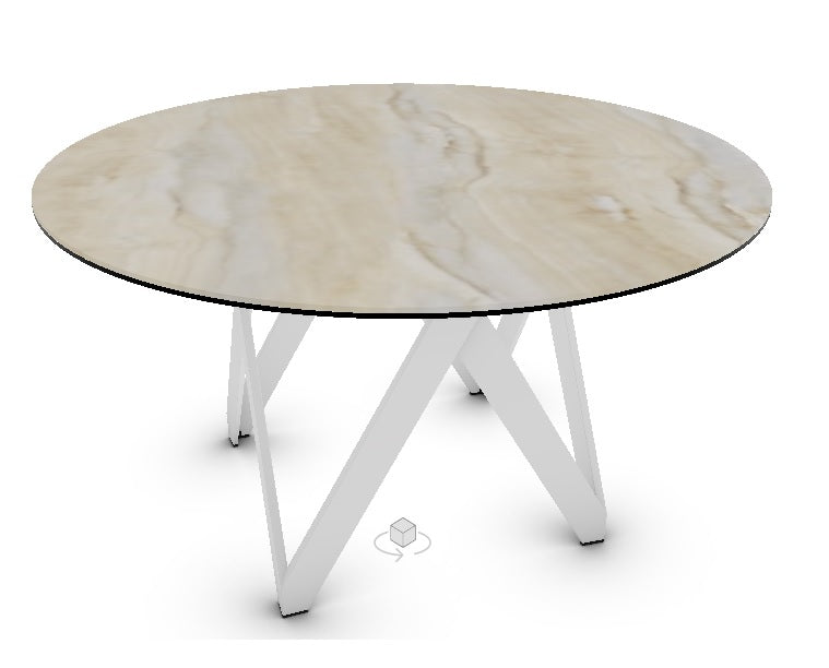 Calligaris Cartesio 4092-FD140 Modern Table with a non-extending round top | Quick Ship