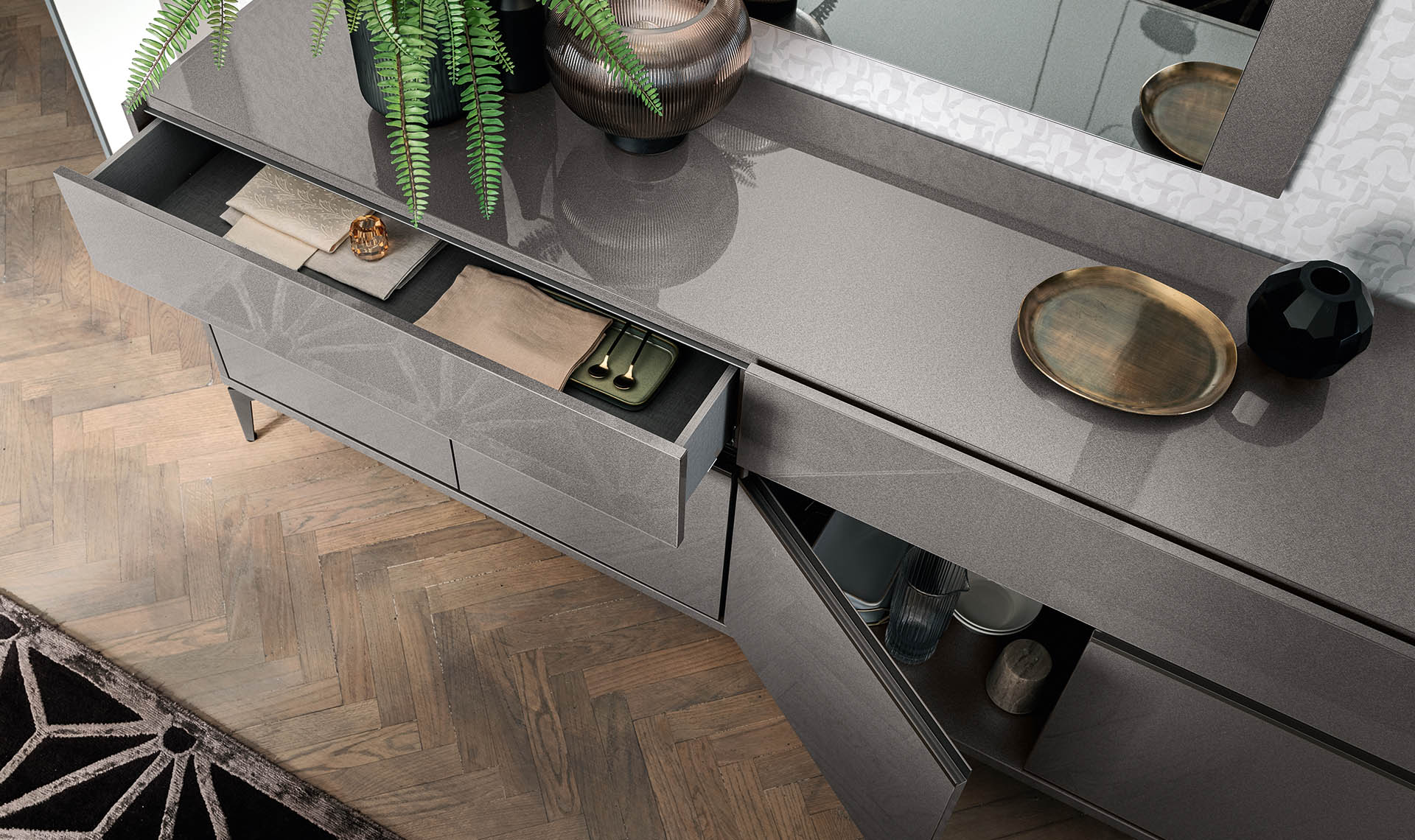 Graphite 3-Door Buffet | Delivery lead time 20 Weeks