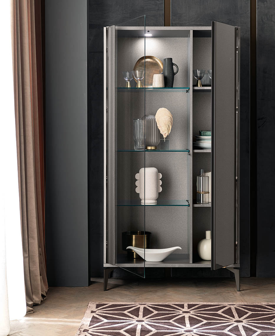 Graphite 2-Door Curio | Delivery lead time 20 Weeks