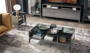 Graphite Rectangular Coffee Table with Glass Top | Delivery lead time 20 Weeks