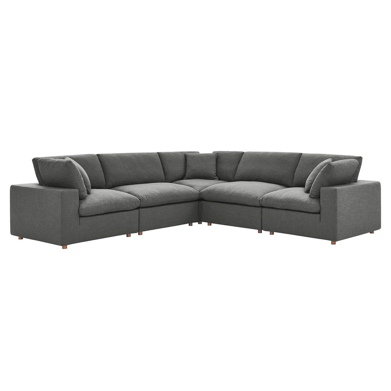 Modway Commix Down Filled Overstuffed 5 Piece 5-Piece Sectional Sofa