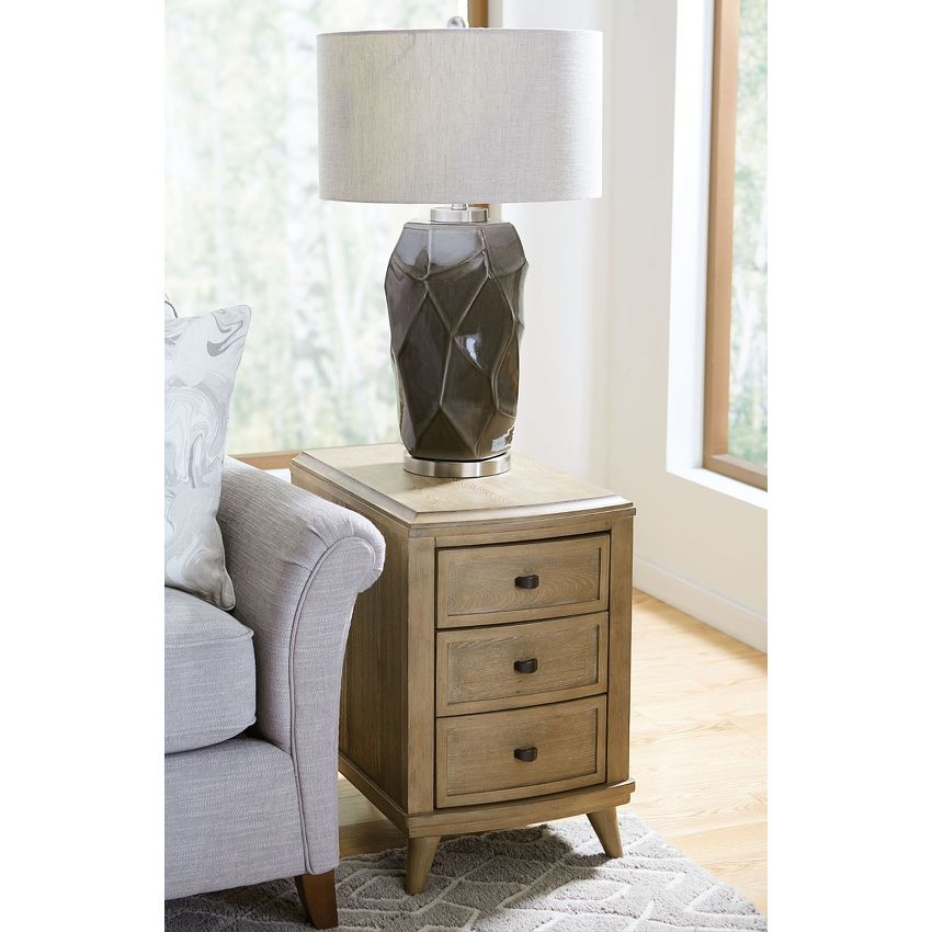 Hammary Oblique Charging Chairside Table