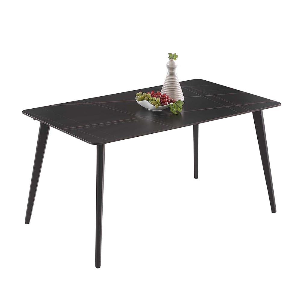 Chintaly Hannah Contemporary Dining Room Set with Sintered Stone Table & 2-Tone Chairs