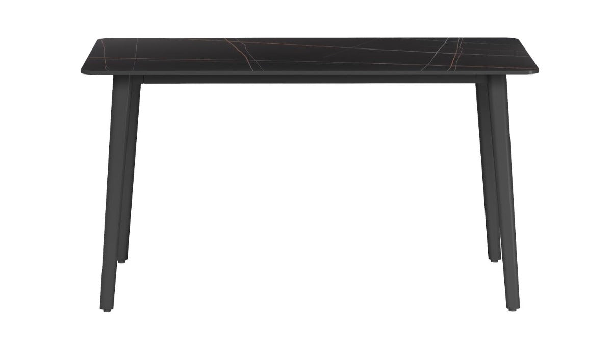 Chintaly Hannah Marbleized Sintered Stone Top & 4-Legged Steel Base