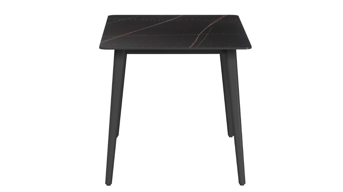 Chintaly Hannah Marbleized Sintered Stone Top & 4-Legged Steel Base