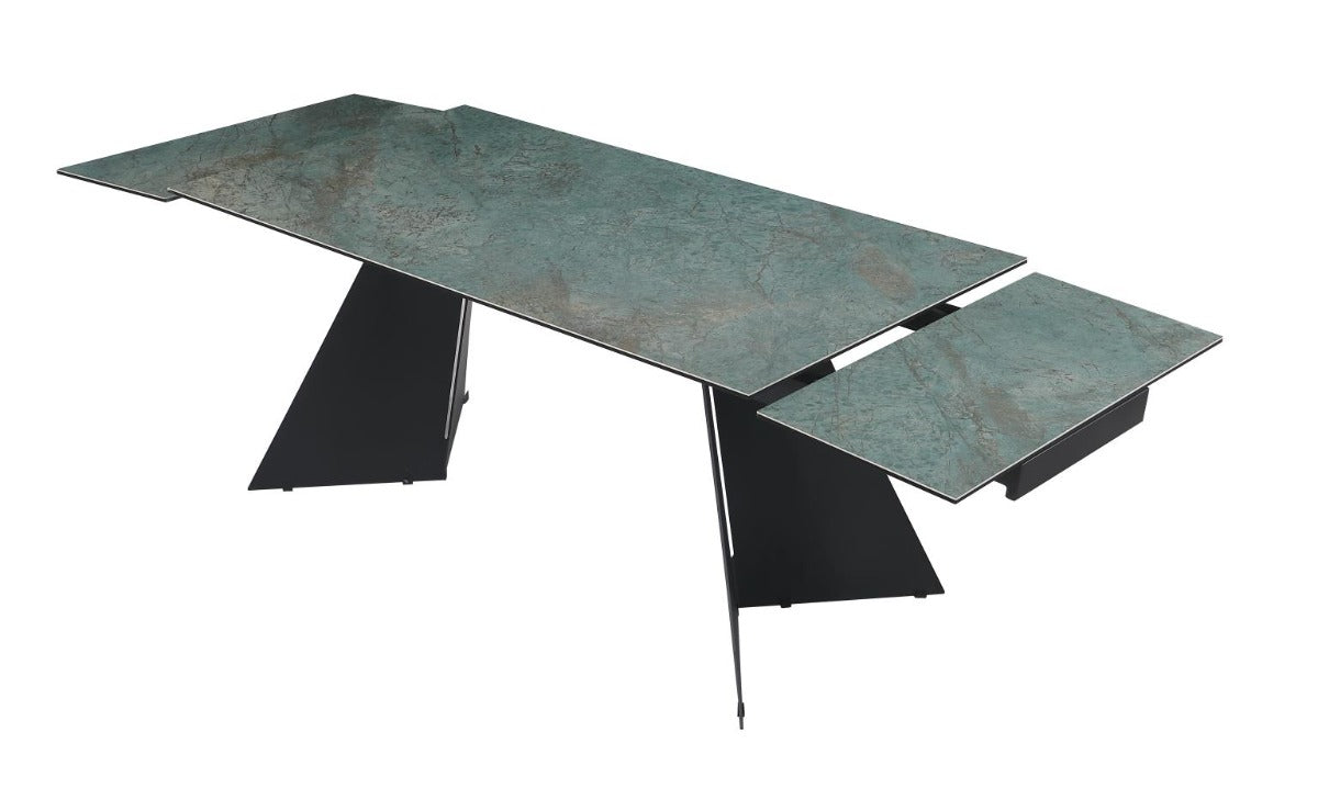 Chintaly Helen Extendable Dining Table with Ceramic Top & Steel Base