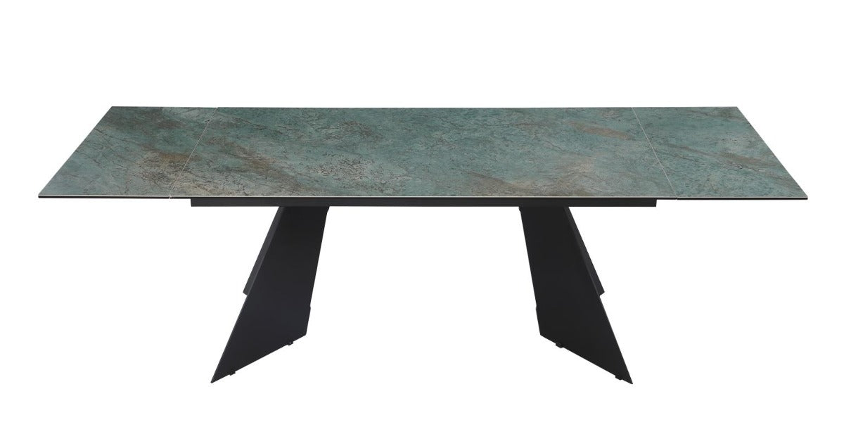 Chintaly Helen Extendable Dining Table with Ceramic Top & Steel Base