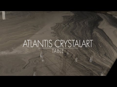 Atlantis Crystalart Dining Table with Rounded Corners 118"