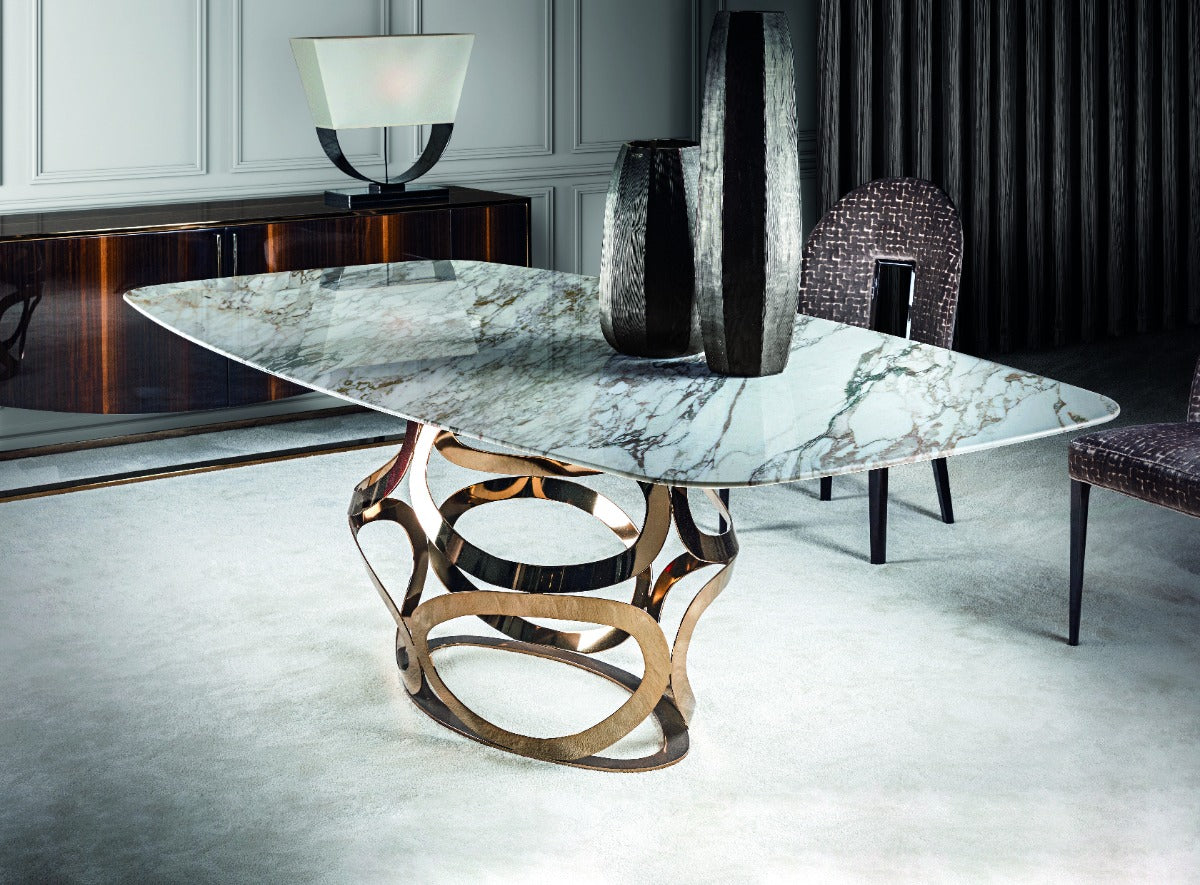 Costantini Pietro Icon Dining Table with Glass Top