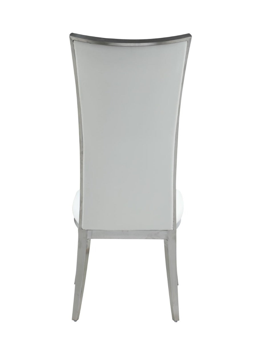 Chintly Isabel High Back Side Chair, White