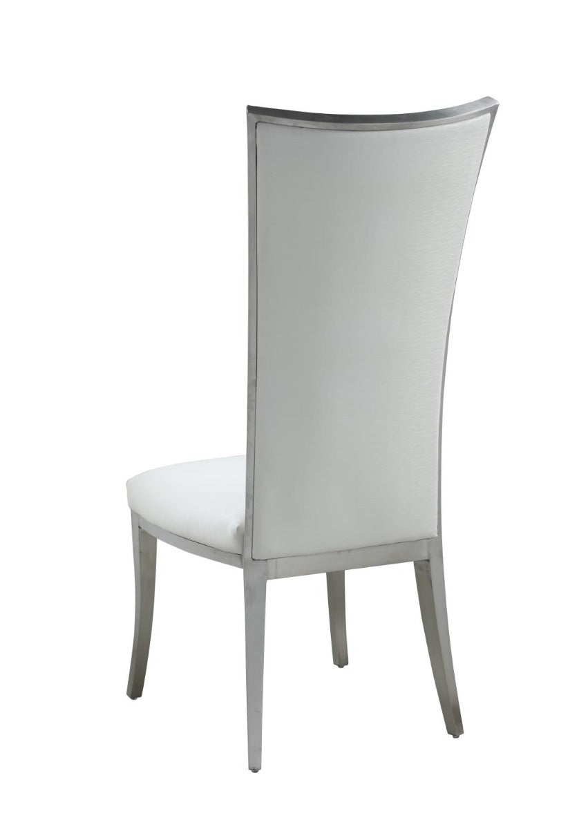 Chintly Isabel High Back Side Chair, White