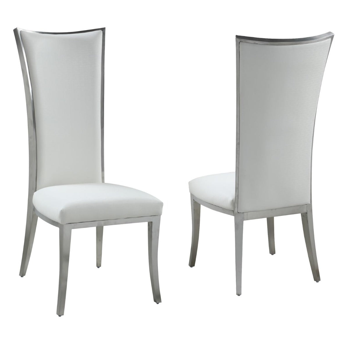 Chintly Isabel High Back Side Chair, White