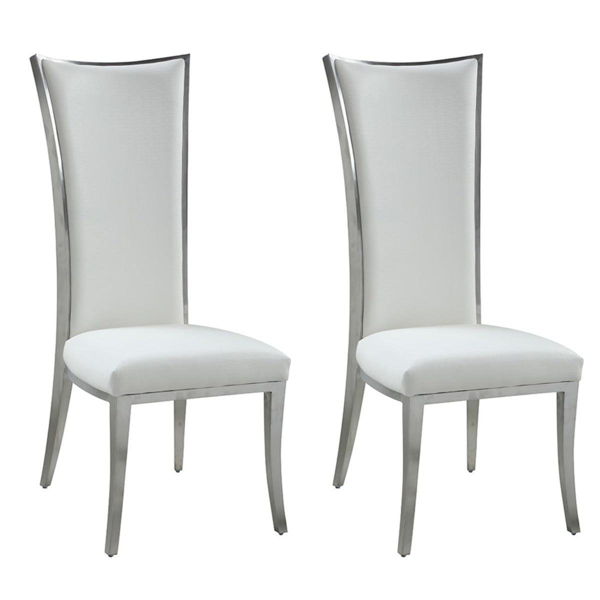Chintly Isabel High Back Side Chair, White