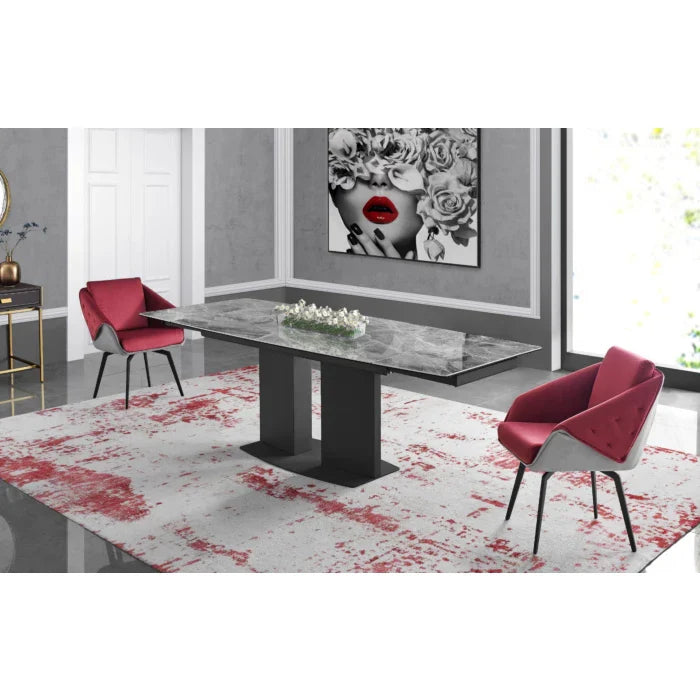 Jess Armchair in Bordeaux Velvet, Black Frame | Creative Furniture