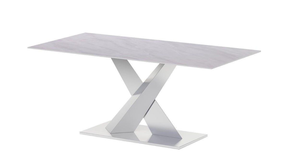 Chintaly Jennifer Sintered Stone Top Table with Steel Base