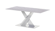 Chintaly Jennifer Sintered Stone Top Table with Steel Base