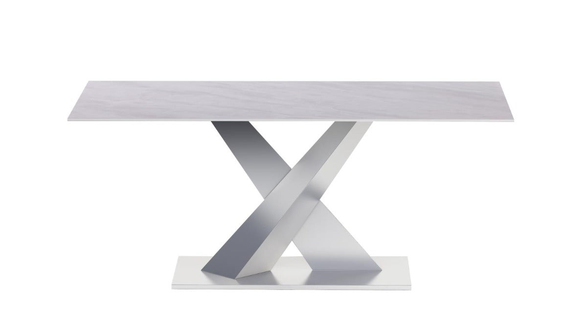 Chintaly Jennifer Sintered Stone Top Table with Steel Base