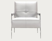 J&M I765 Armchair in Light Grey Leather