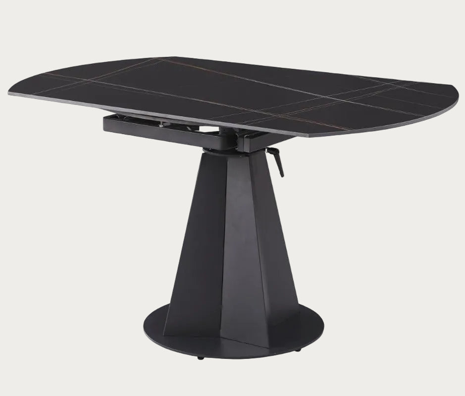 Jocelyn black extendable dining table 