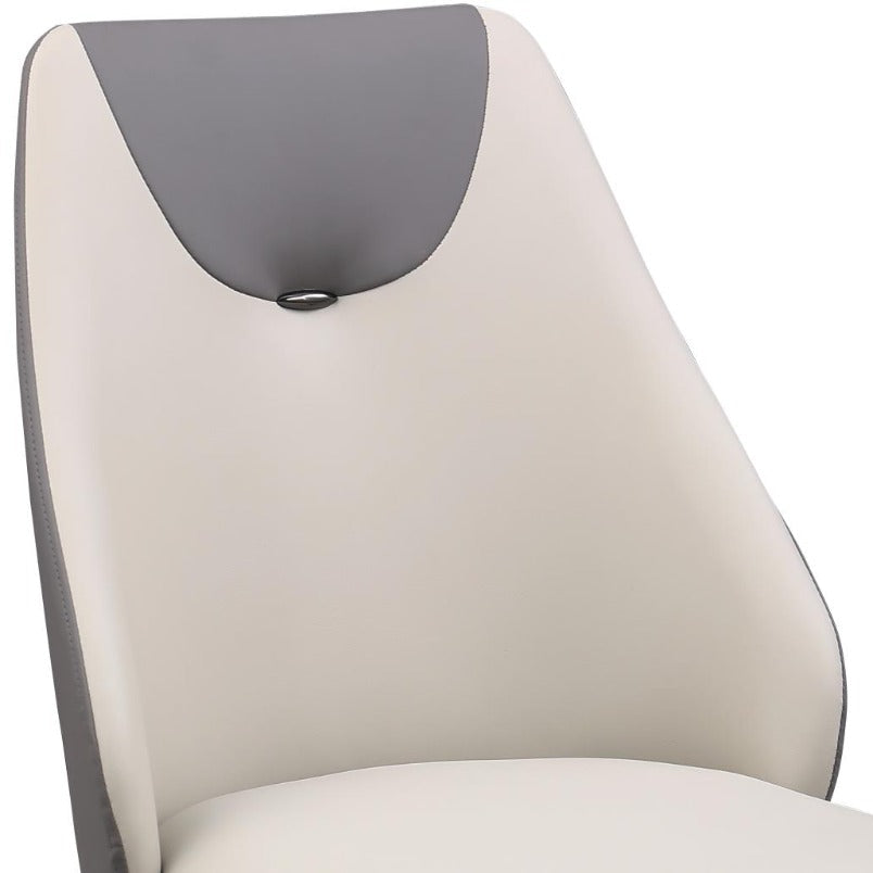 Jocelyn side chair with a gray cushion