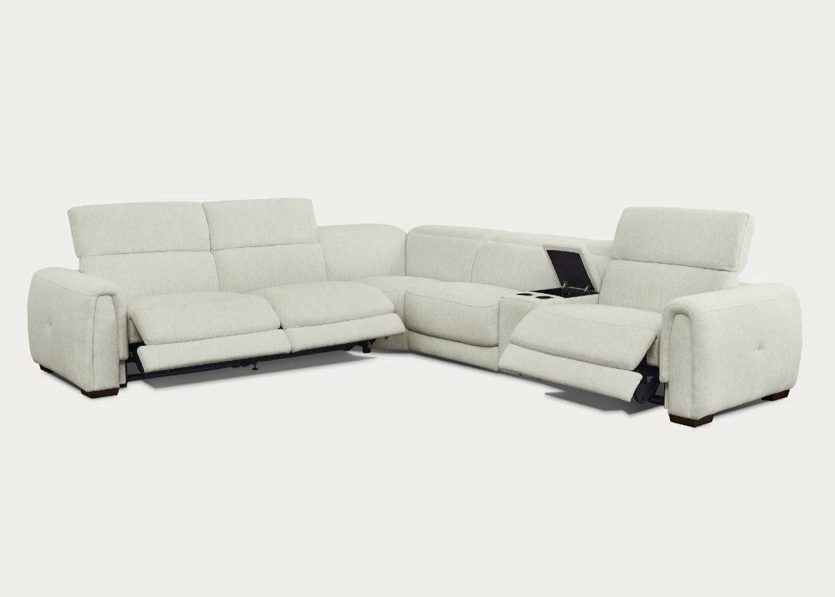 Jovan 6-Piece Modern Reclining Sectional Sofa – Birch Fabric | Creative Furniture