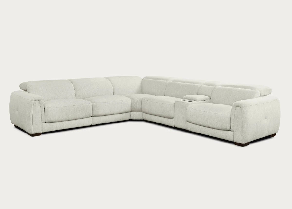 Jovan 6-Piece Modern Reclining Sectional Sofa – Birch Fabric | Creative Furniture