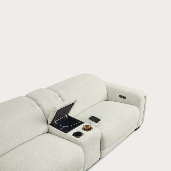 Jovan Loveseat with Recliners – Birch Fabric