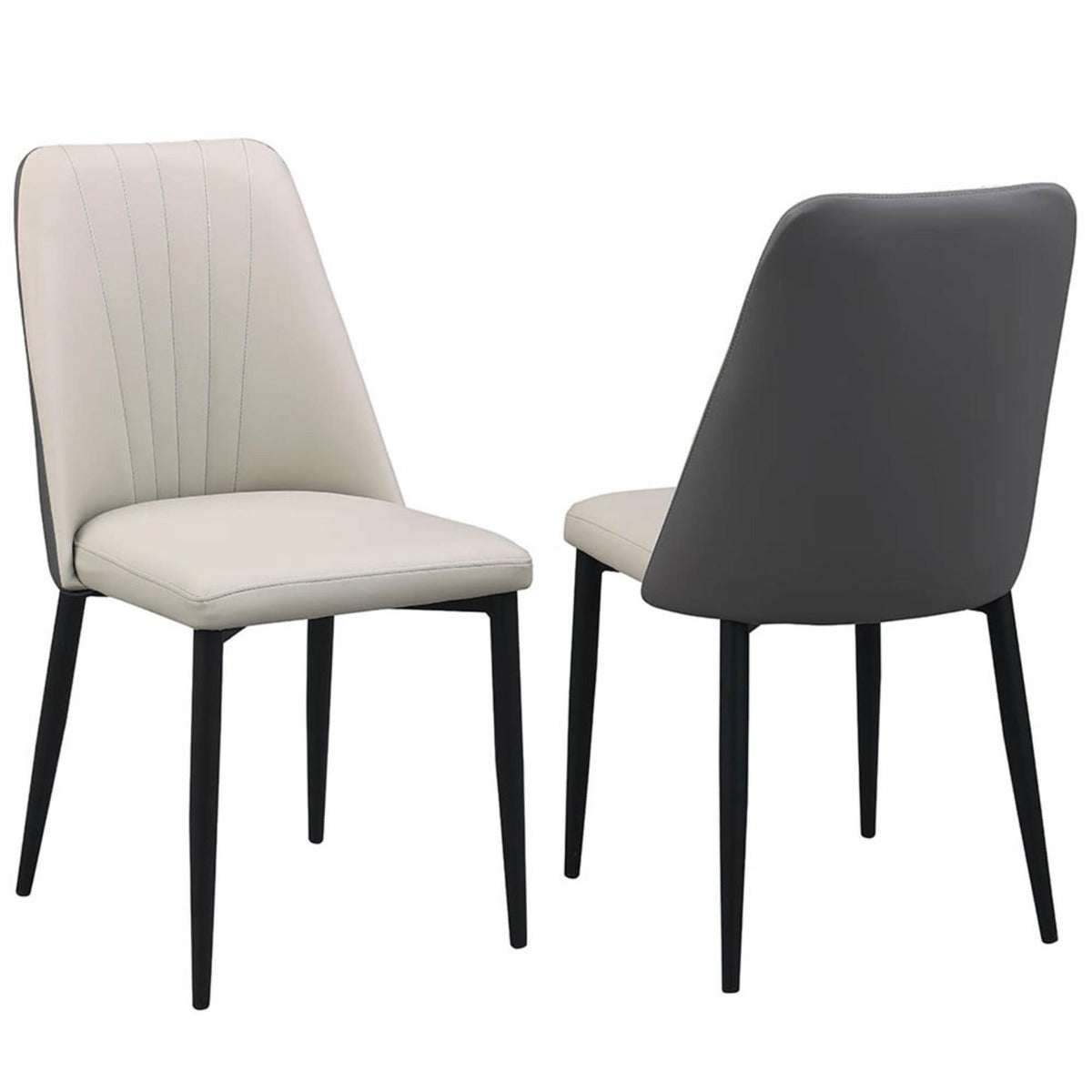 Chintaly Judith Modern Side Chair with 2-Tone Upholstery
