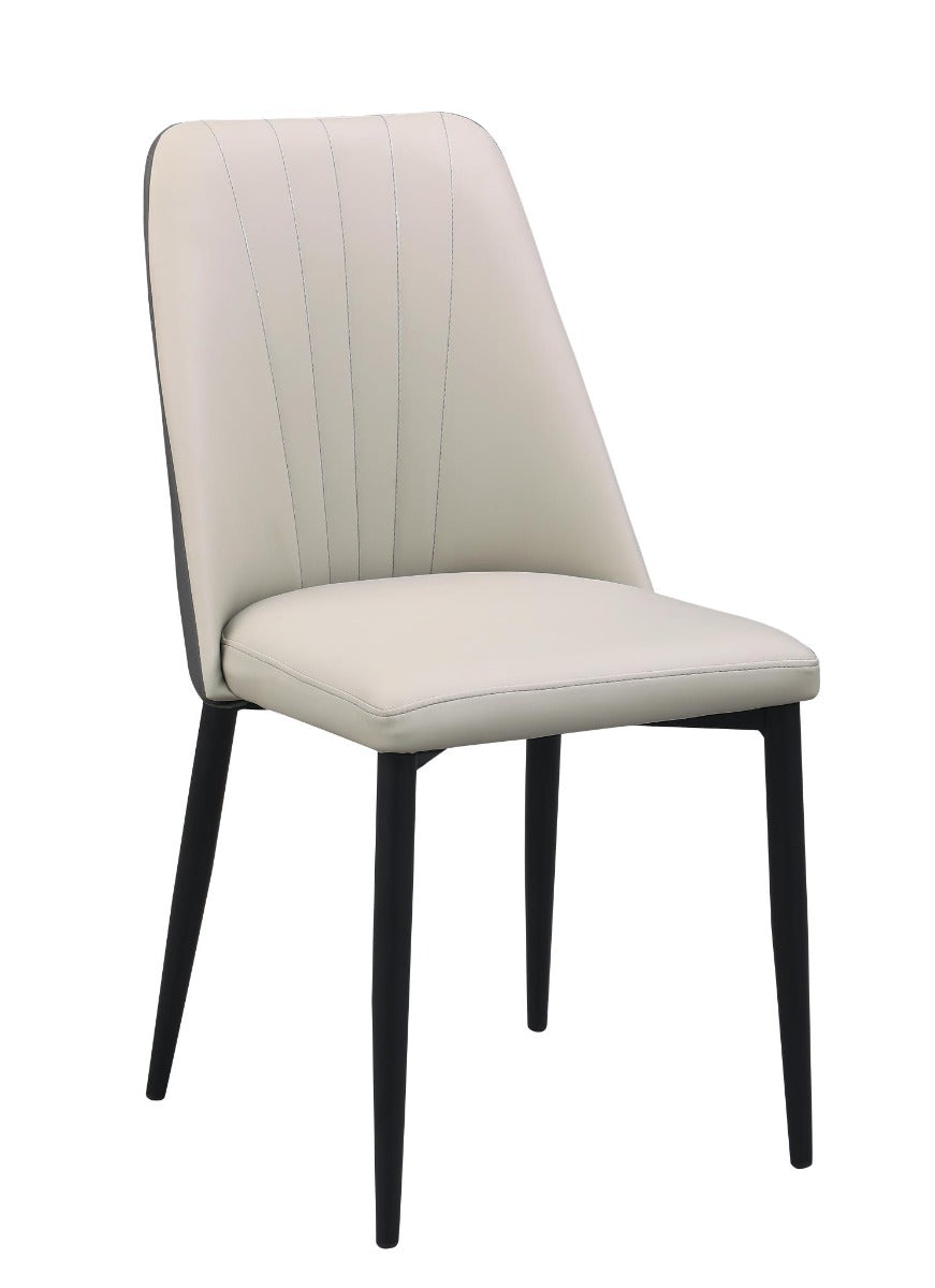 Chintaly Judith Modern Side Chair with 2-Tone Upholstery