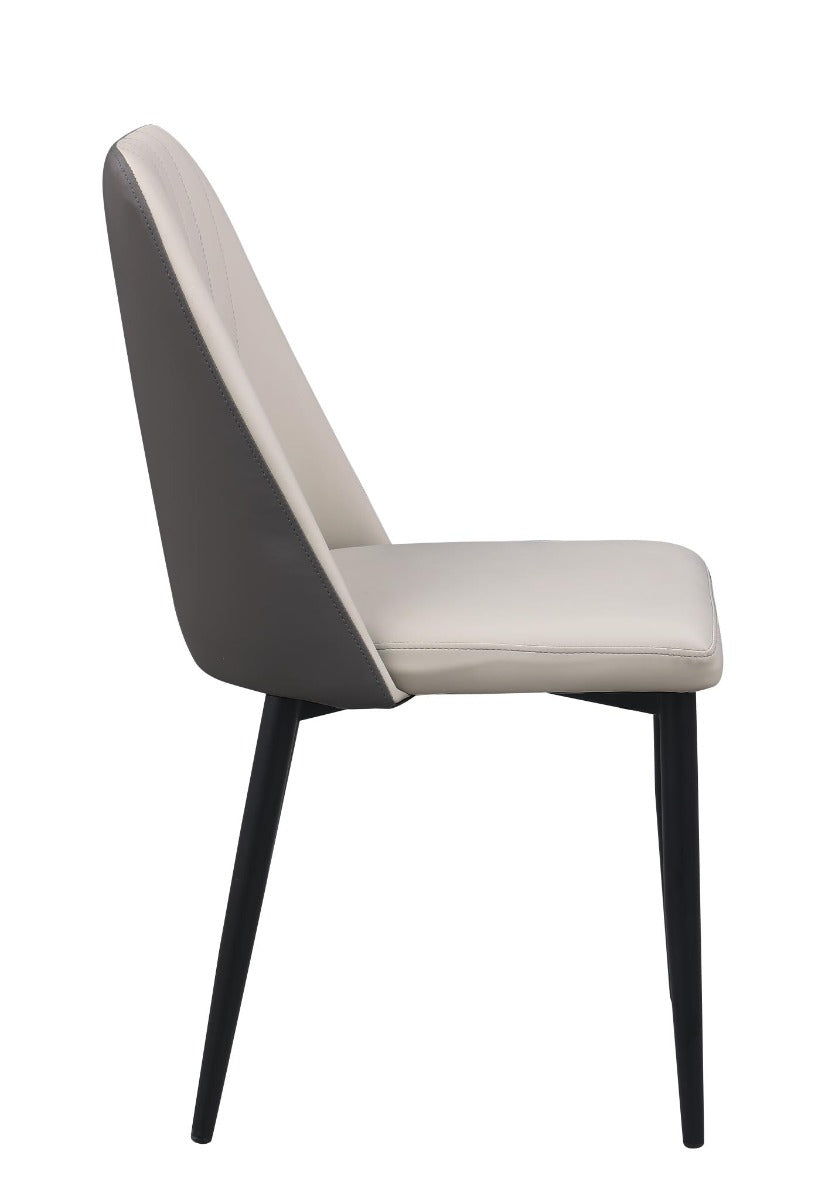 Chintaly Judith Modern Side Chair with 2-Tone Upholstery