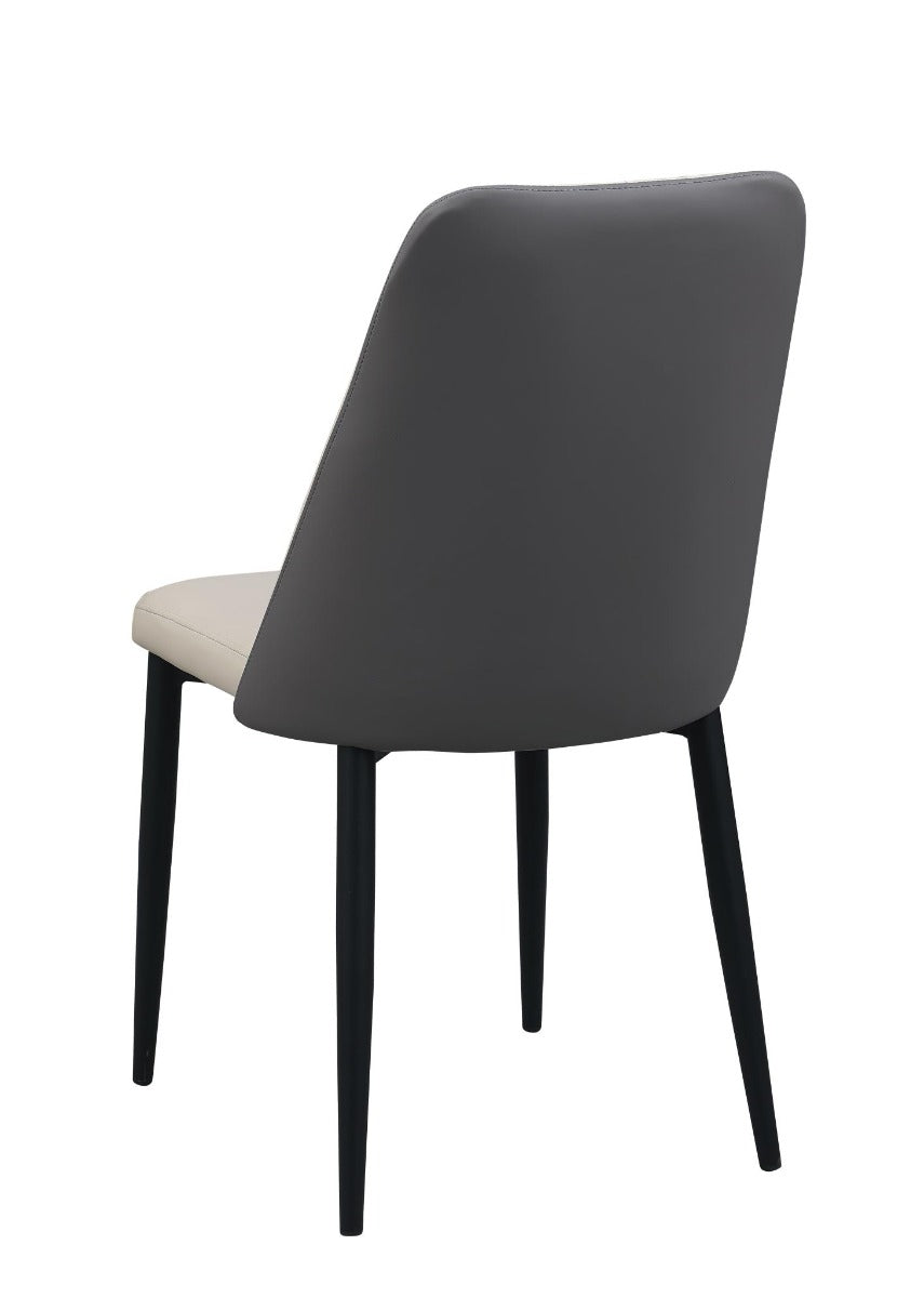 Chintaly Judith Modern Side Chair with 2-Tone Upholstery