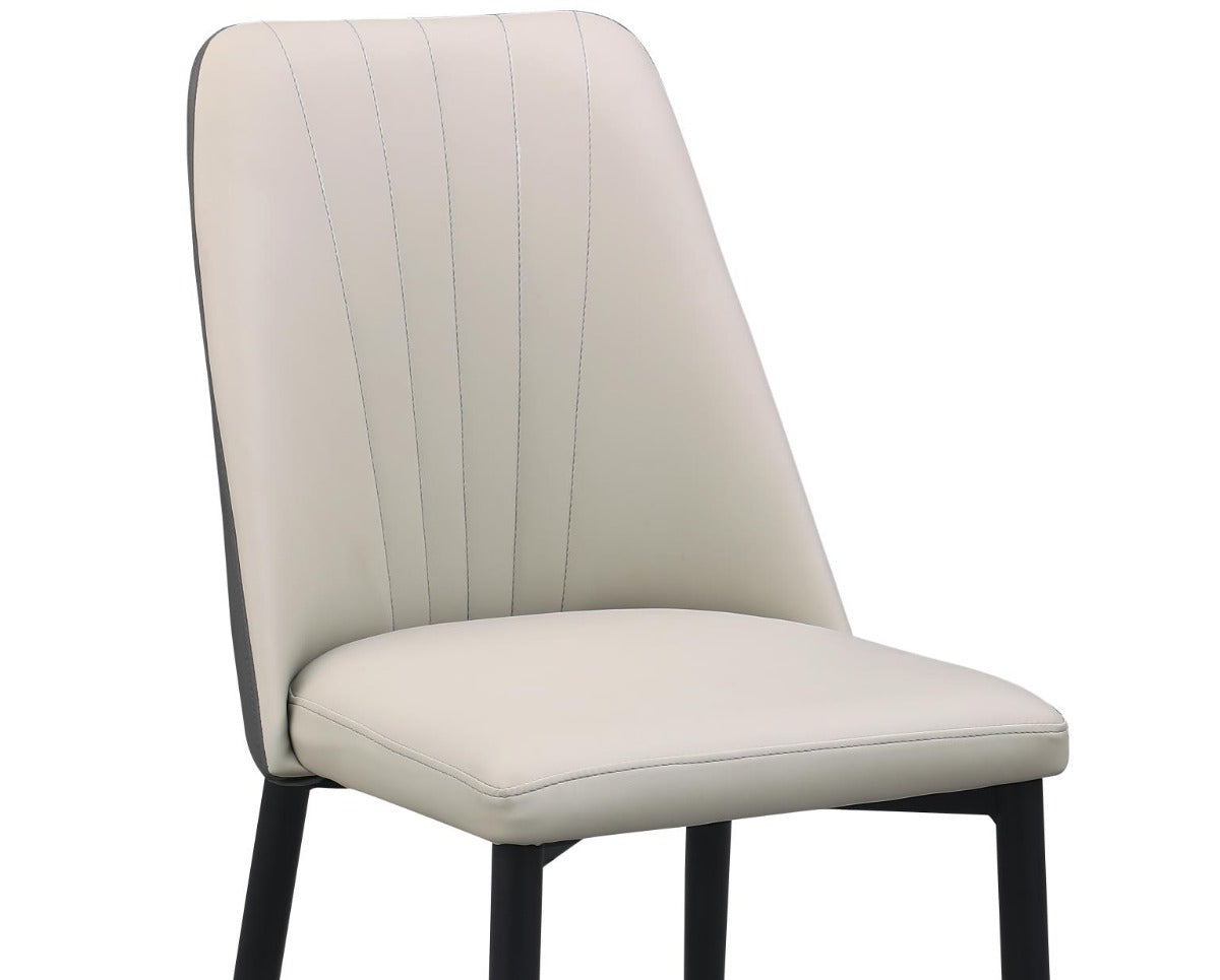 Chintaly Judith Modern Side Chair with 2-Tone Upholstery