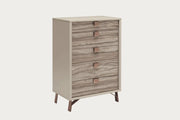 Jupiter wooden chest with wavy pattern on a white background