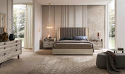 Jupiter Platform Bed with Upholstered Headboard