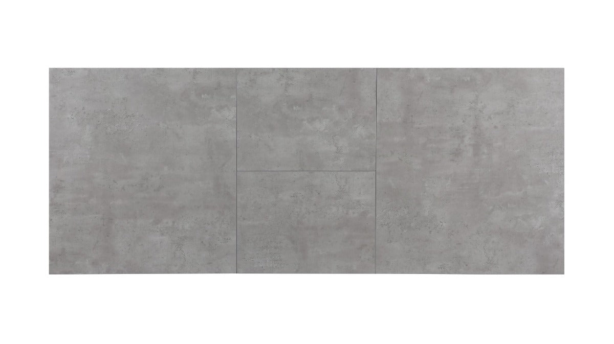 Chintaly Kalinda Carina 5 Piece - Grey Contemporary Dining Set with Extendable Table & Cantilever Chairs