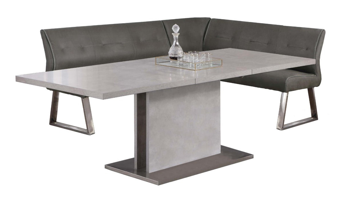Chintaly Kalinda 2 Piece Contemporary Dining Set with Extendable Table and Nook