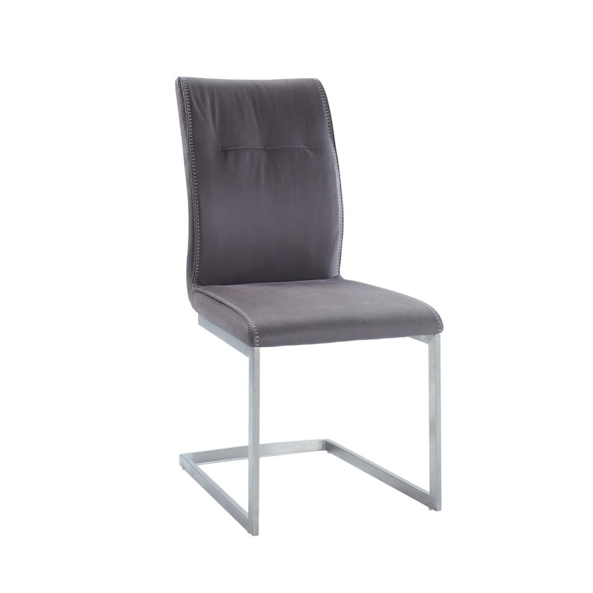 Chintaly Kalinda Side Chair in Gray Fabric