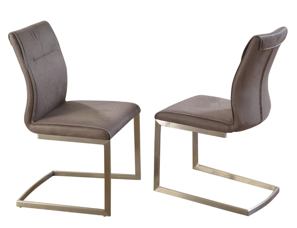 Chintaly Kalinda Side Chair in Gray Fabric