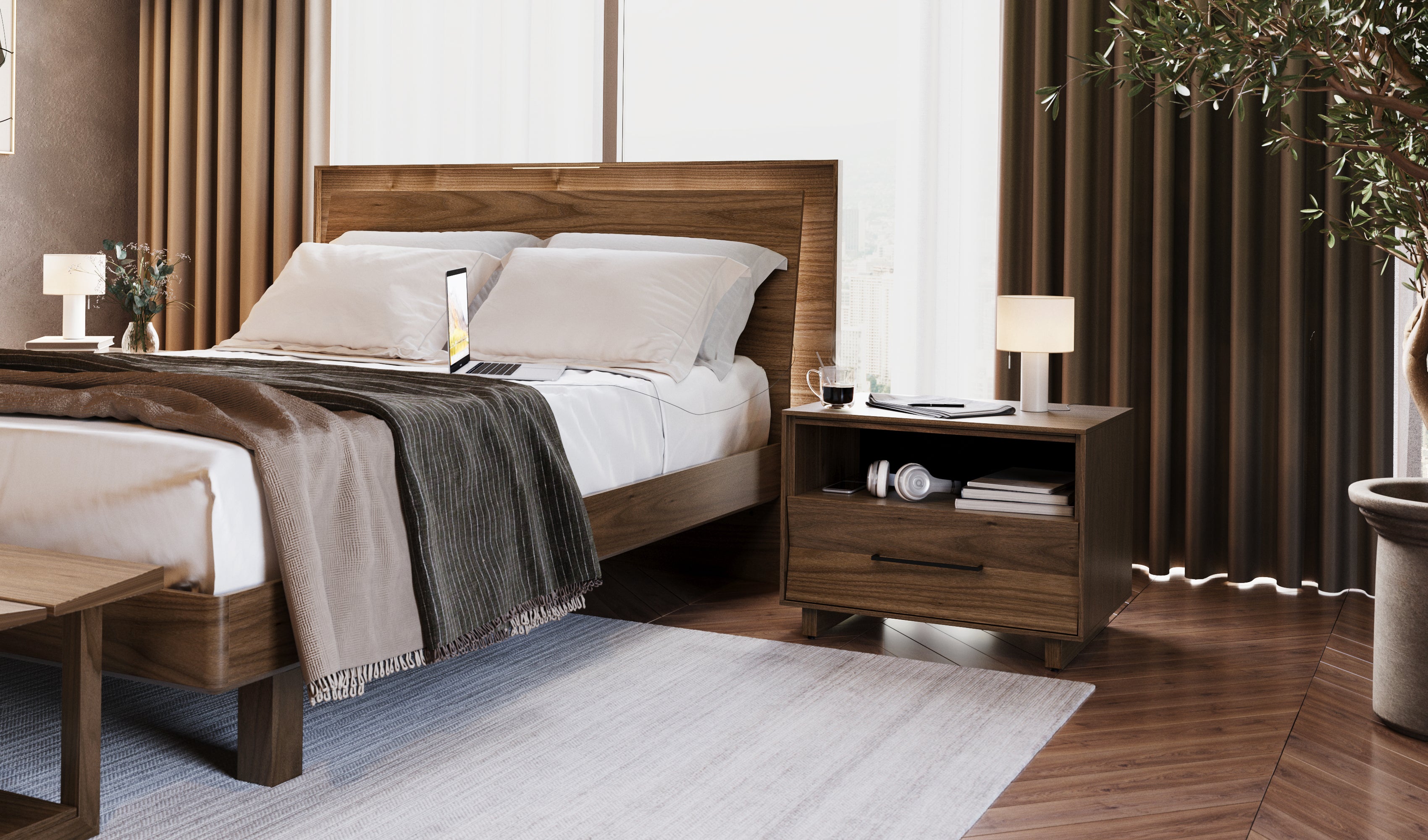 BDI Kava Platform Bed, Queen Size