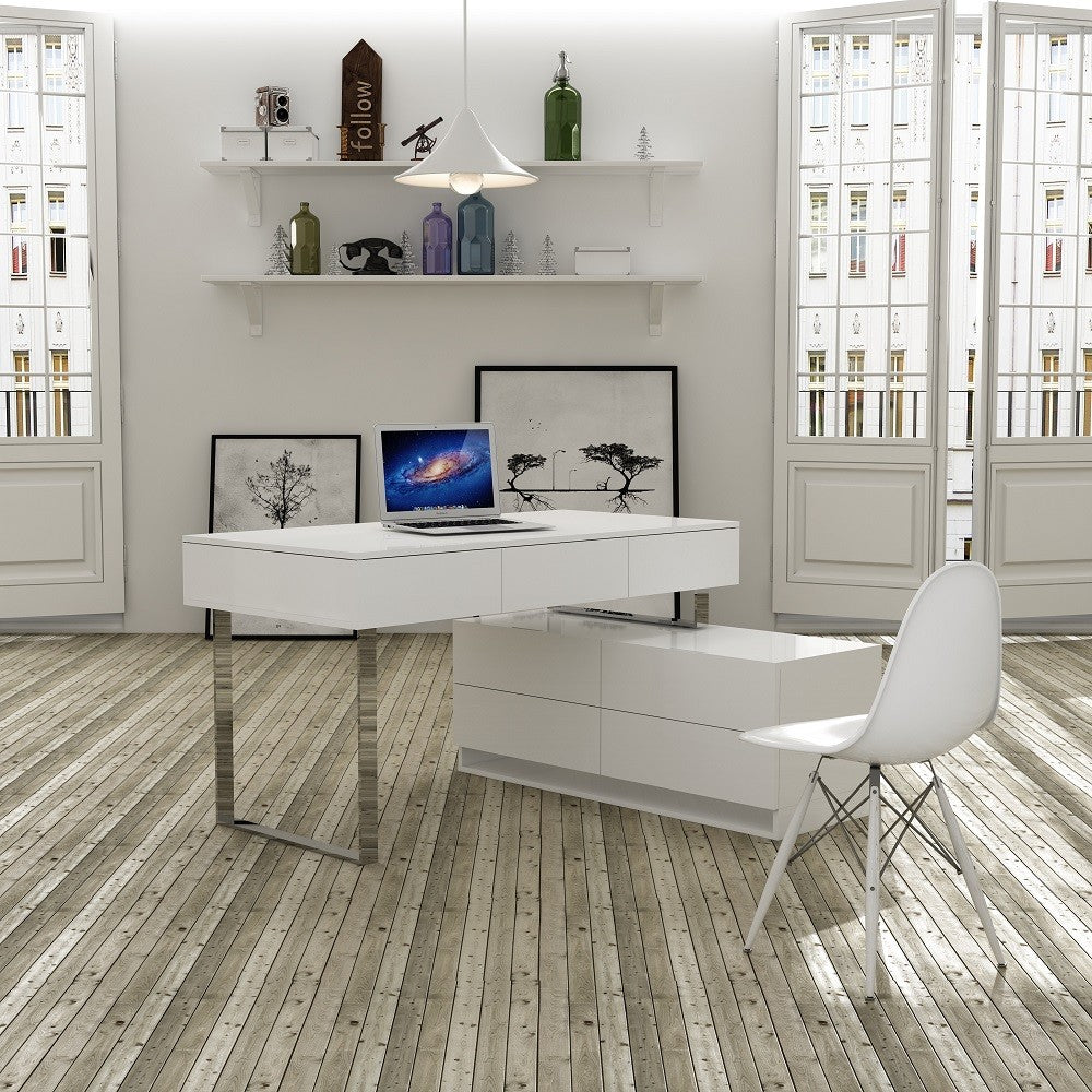 J & M KD12 Office Desk with Storage Cabinet