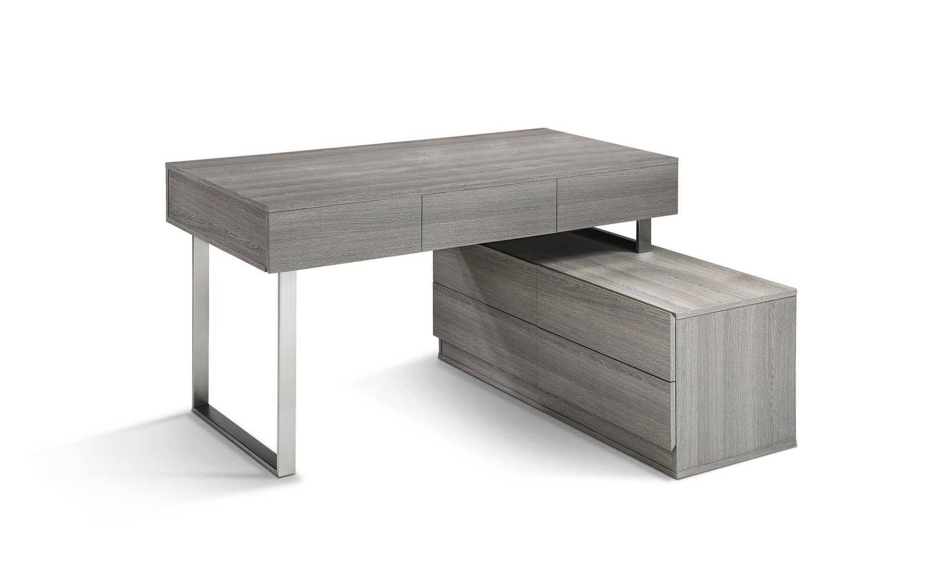 J & M KD12 Office Desk with Storage Cabinet