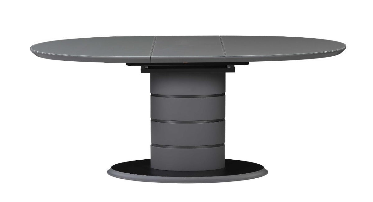Chintaly Kendra Contemporary Extendable Dining Table with Art Deco Strip Base