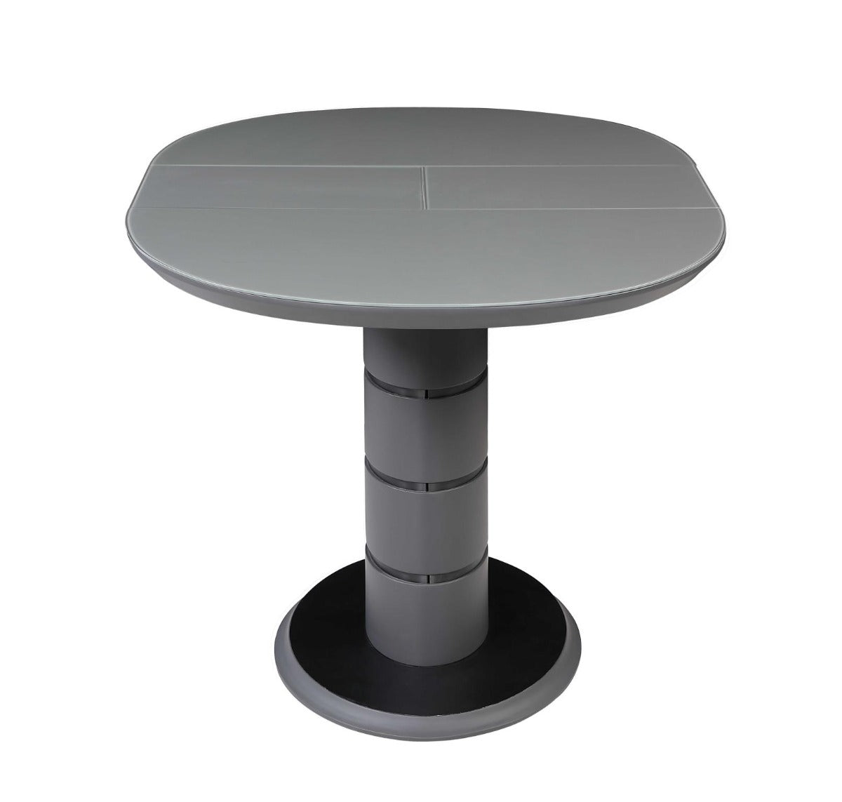 Chintaly Kendra Contemporary Extendable Dining Table with Art Deco Strip Base