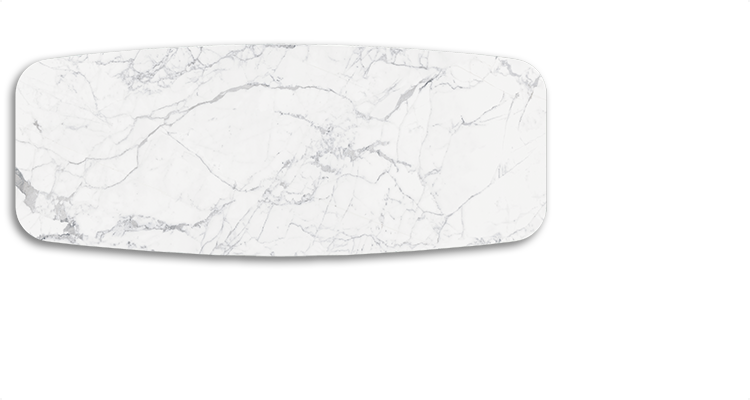 Atlantis Keramik Dining Table with Rounded Top 118"